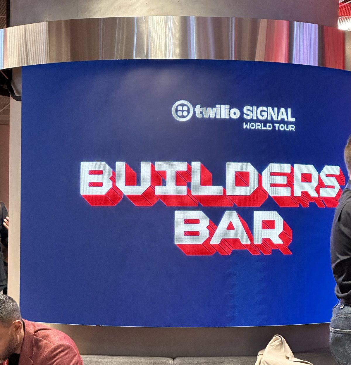 The Builders Bar screen at Twilio SIGNAL World Tour Sydney