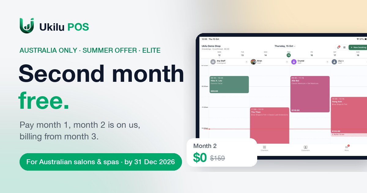 Ukilu Elite summer offer for Australian businesses — second month free